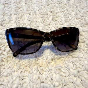 Dolce & Gabbana Black and Gray Leopard Print Sunglasses